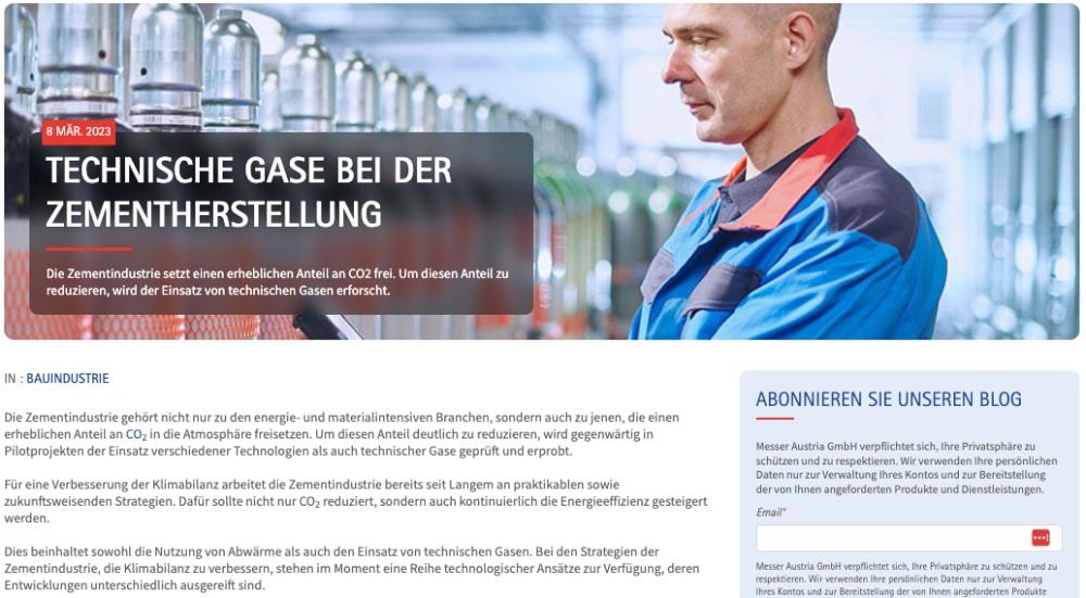Messer Austria und B2IMPACT - Blog - Technische Gase